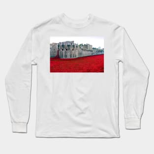 Tower of London Red Poppy Poppies UK Long Sleeve T-Shirt